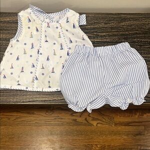 Sailboat Print Kids Matching Set
